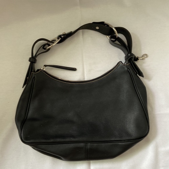 Dooney & Bourke Black Leather Hobo - Picture 2 of 12